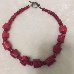 Coral bead necklace